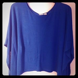 CUTE turquoise/teal pancho top. Size 18/20W